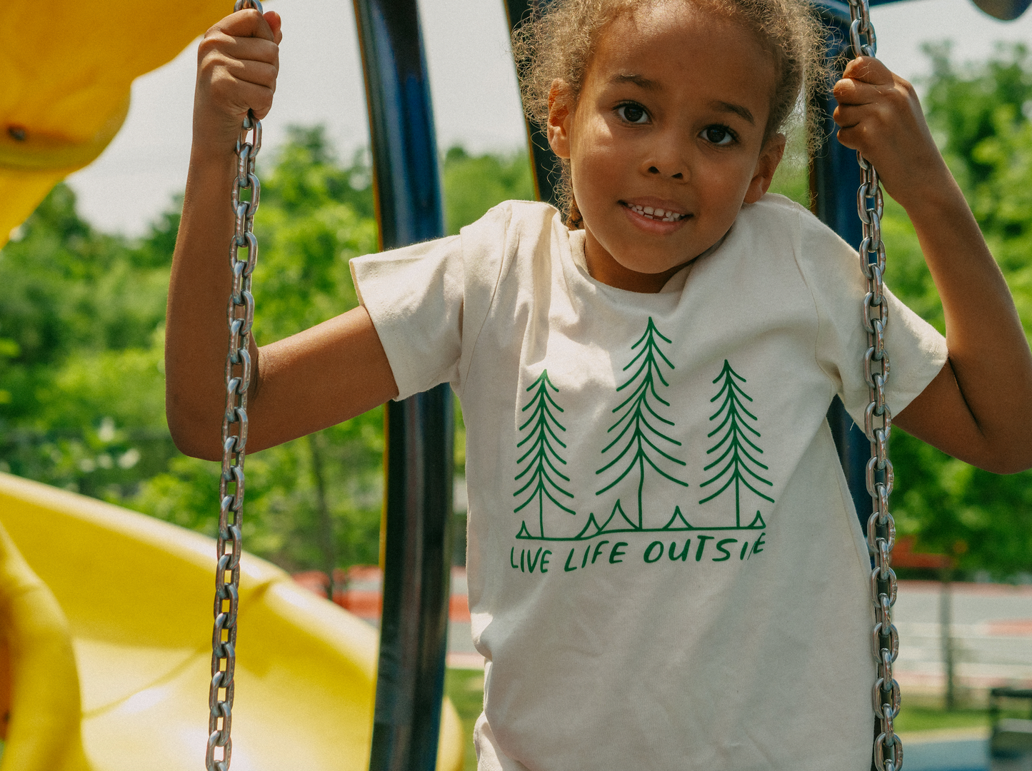 Live Life Outside Tree Tee