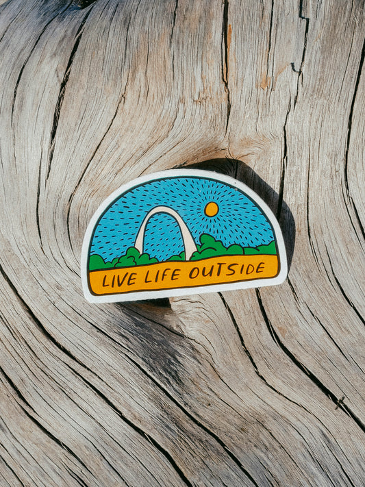Live Life Outside Arch Sticker