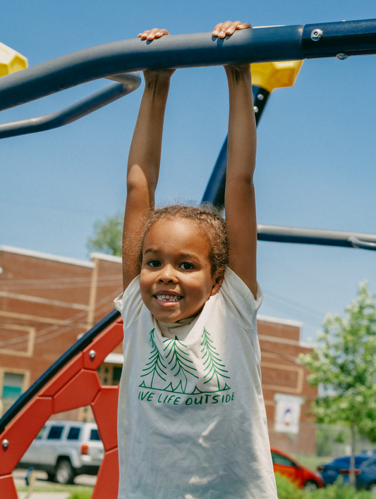 Live Life Outside Tree Tee